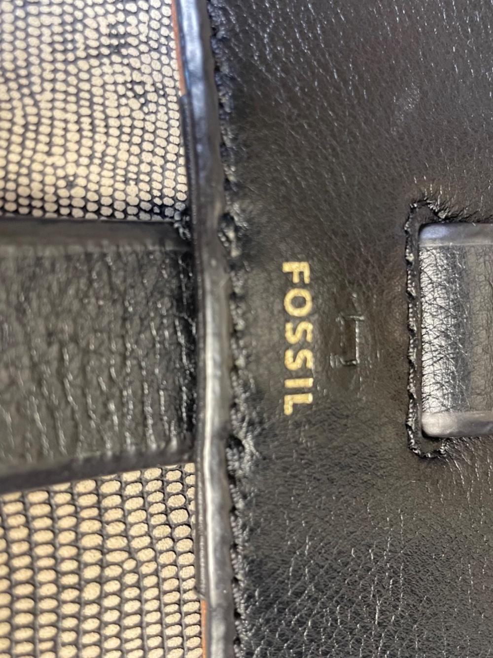 FOSSIL Kinley Pocket Crossbody Bag Leather Colorblock Brown Black Minimalist - Picture 6 of 13